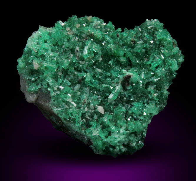 Adamite var. Cuproadamite on Quartz from Tsumeb Mine, Otavi-Bergland District, Oshikoto, Namibia