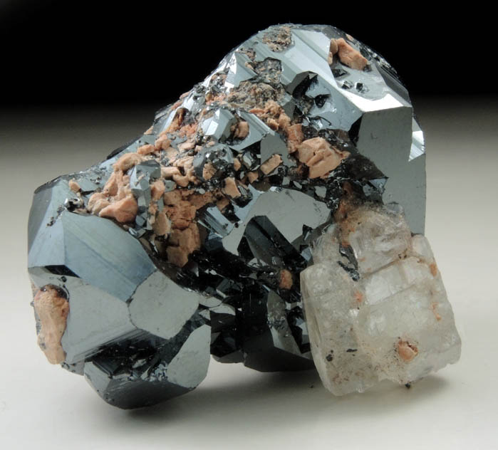 Hematite with Calcite from N'Chwaning II Mine, Kalahari Manganese Field, Northern Cape Province, South Africa