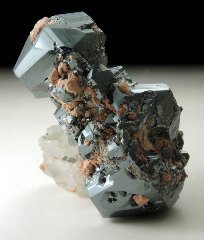 Hematite with Calcite from N'Chwaning II Mine, Kalahari Manganese Field, Northern Cape Province, South Africa