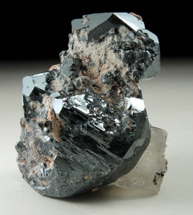 Hematite with Calcite from N'Chwaning II Mine, Kalahari Manganese Field, Northern Cape Province, South Africa