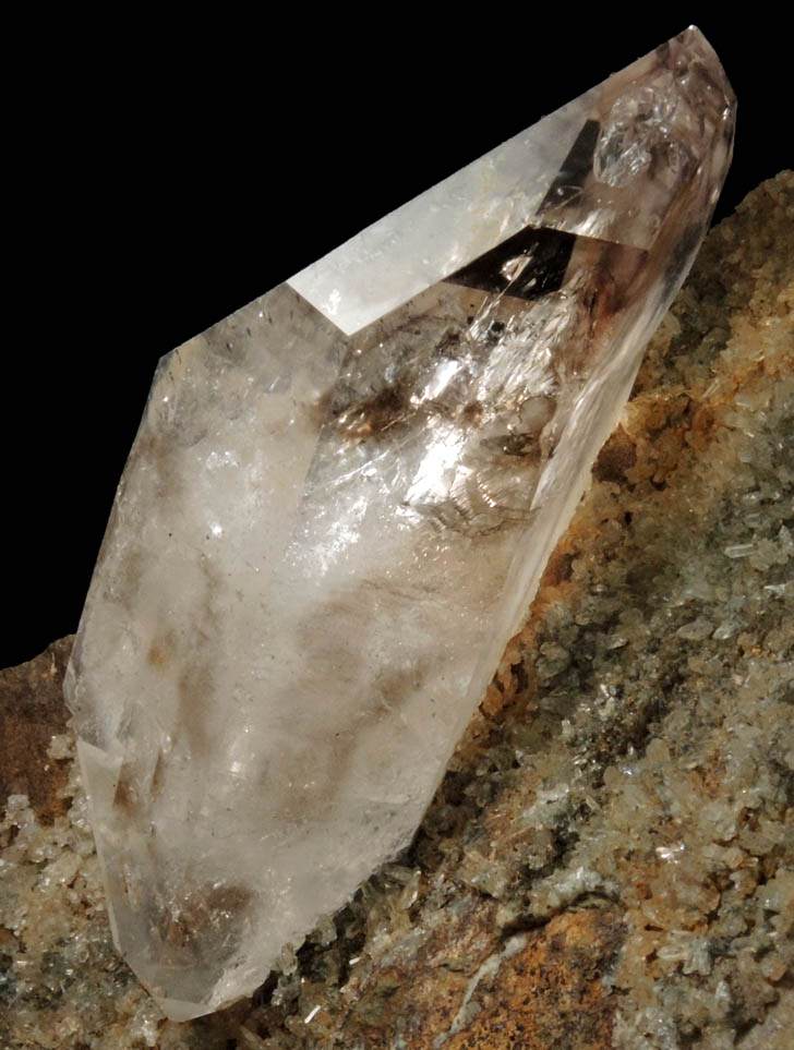 Quartz var. Smoky-Amethyst with phantom-growth zoning from Goboboseb Mountains, 43 km west of Brandberg Mountain, Erongo region, Namibia