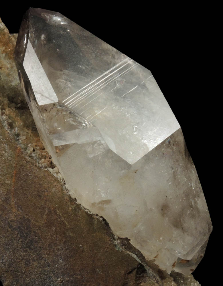 Quartz var. Smoky-Amethyst with phantom-growth zoning from Goboboseb Mountains, 43 km west of Brandberg Mountain, Erongo region, Namibia