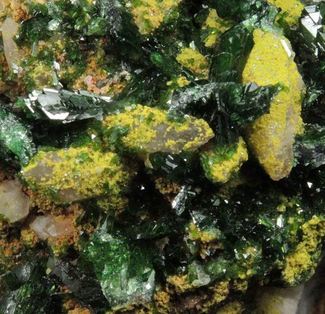 Adamite var. Cuproadamite with Ferrilotharmeyerite from Tsumeb Mine, Otavi-Bergland District, Oshikoto, Namibia (Type Locality for Ferrilotharmeyerite)