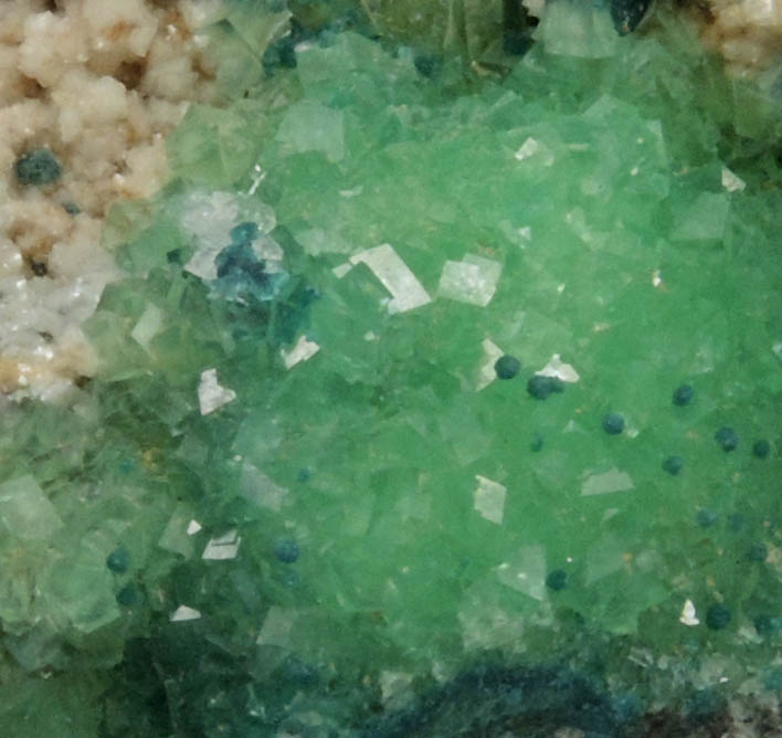 Smithsonite, Rosasite, Calcite from Tsumeb Mine, Otavi-Bergland District, Oshikoto, Namibia