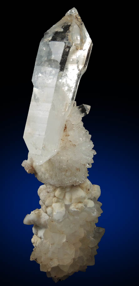 Quartz on Calcite-Aragonite from Goboboseb Mountains, 43 km west of Brandberg Mountain, Erongo region, Namibia