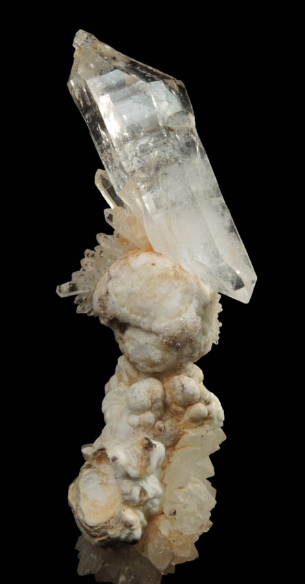 Quartz on Calcite-Aragonite from Goboboseb Mountains, 43 km west of Brandberg Mountain, Erongo region, Namibia