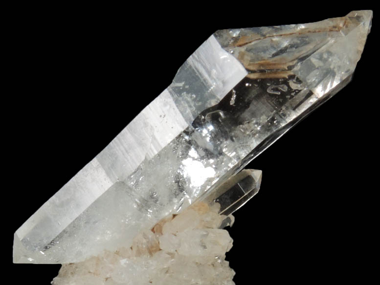 Quartz on Calcite-Aragonite from Goboboseb Mountains, 43 km west of Brandberg Mountain, Erongo region, Namibia