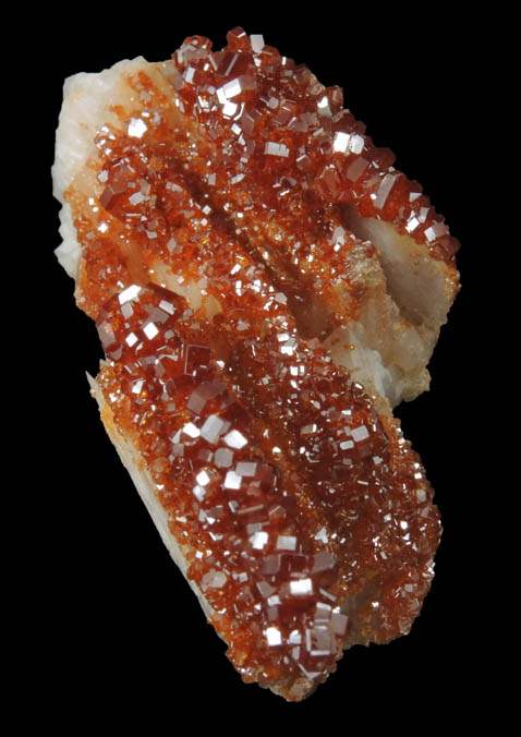 Vanadinite with Barite from Mibladen, Haute Moulouya Basin, Zeida-Aouli-Mibladen belt, Midelt Province, Morocco