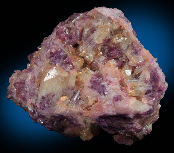 Vesuvianite (rare yellow-purple color) from Jeffrey Mine, Asbestos, Qubec, Canada