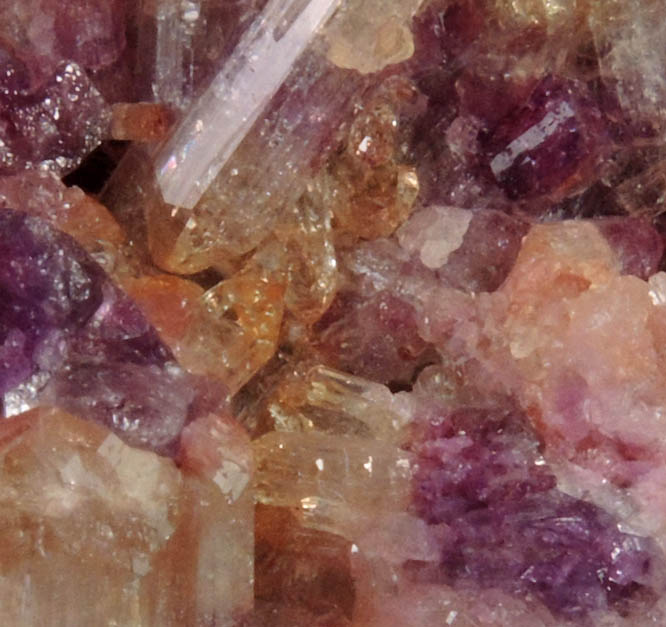 Vesuvianite (rare yellow-purple color) from Jeffrey Mine, Asbestos, Qubec, Canada