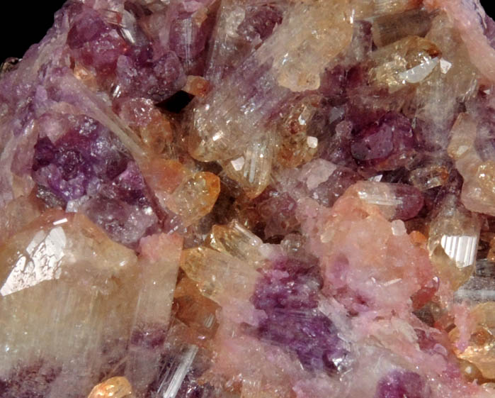 Vesuvianite (rare yellow-purple color) from Jeffrey Mine, Asbestos, Québec, Canada