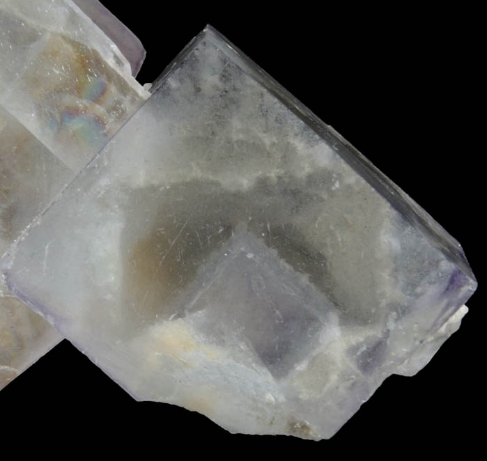 Fluorite (with two phantom-growth zones) on Quartz from Yaogangxian Mine, Nanling Mountains, Hunan, China