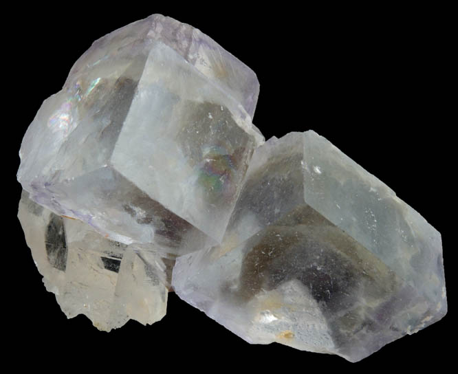 Fluorite (with two phantom-growth zones) on Quartz from Yaogangxian Mine, Nanling Mountains, Hunan, China