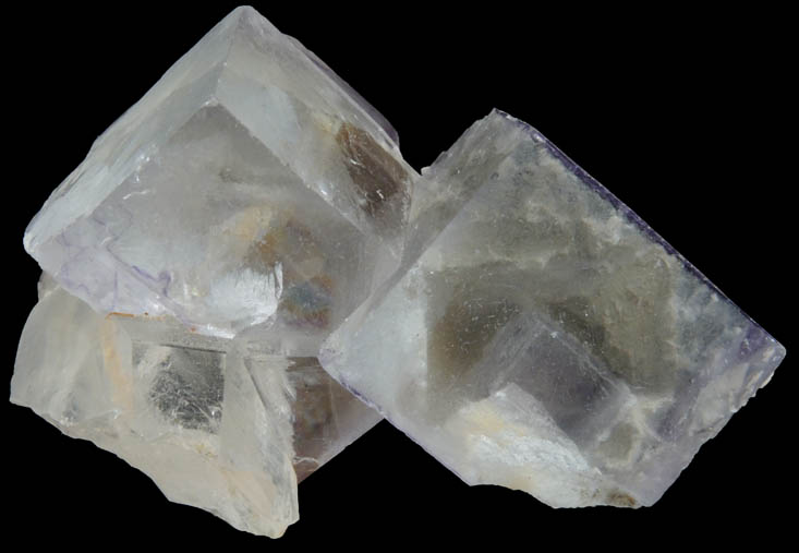 Fluorite (with two phantom-growth zones) on Quartz from Yaogangxian Mine, Nanling Mountains, Hunan, China