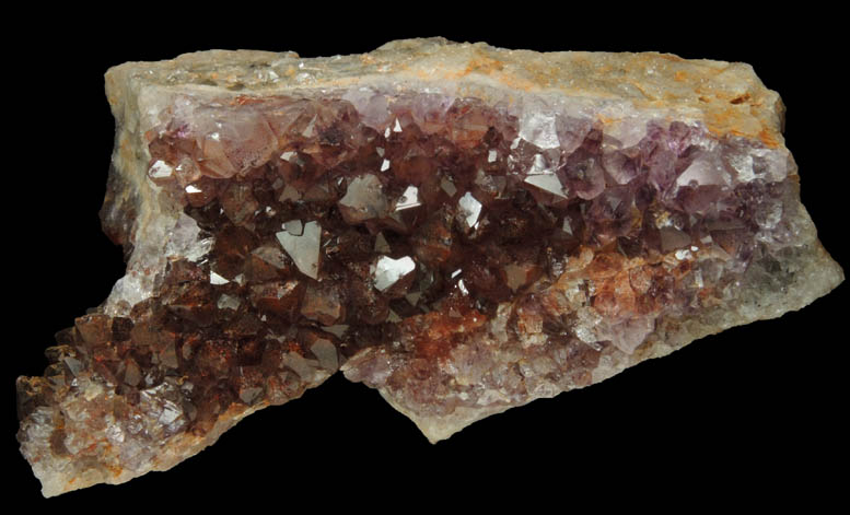 Quartz var. Amethyst Quartz with Hematite inclusions from Pearl Station, Thunder Bay District, Ontario, Canada