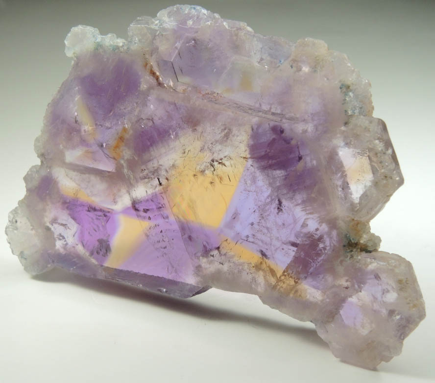 Quartz var. Ametrine Quartz (rare combination of amethyst and citrine) from Anahi Mine, La Gaiba District, Angel Sandoval Province, Santa Cruz Department, Bolivia