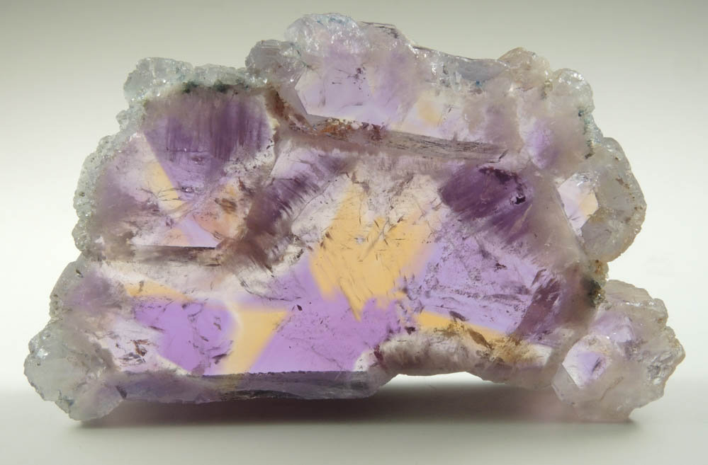 Quartz var. Ametrine Quartz (rare combination of amethyst and citrine) from Anahi Mine, La Gaiba District, Angel Sandoval Province, Santa Cruz Department, Bolivia