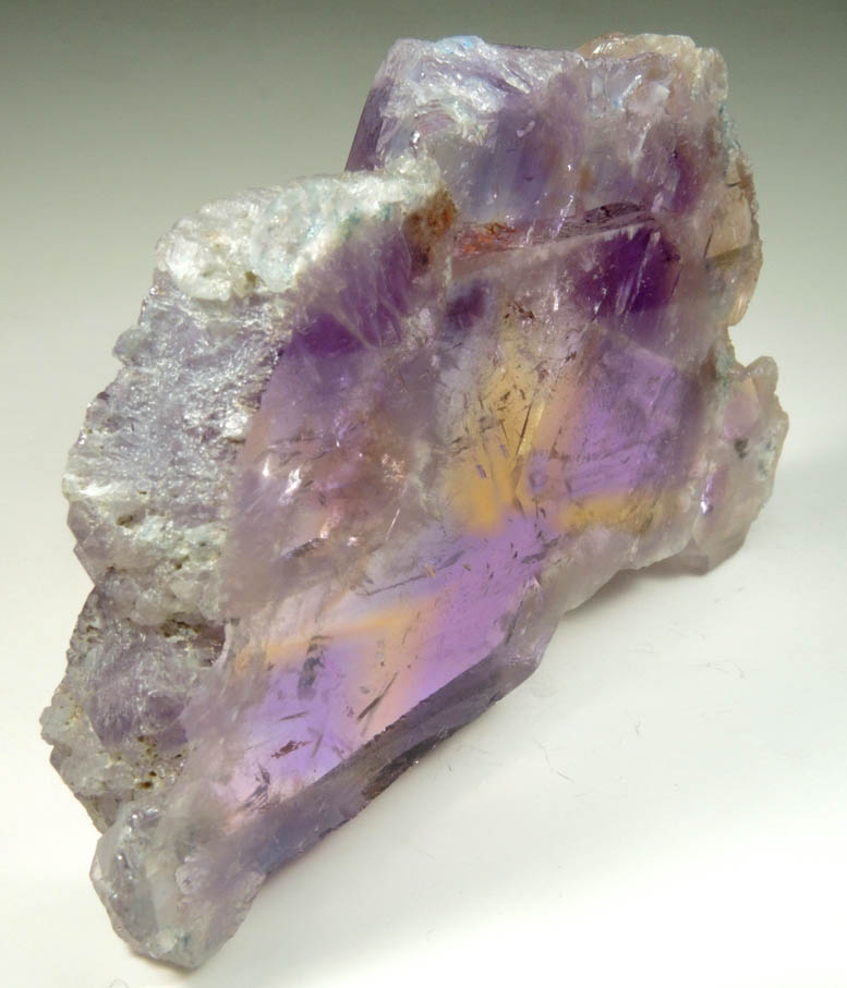 Quartz var. Ametrine Quartz (rare combination of amethyst and citrine) from Anahi Mine, La Gaiba District, Angel Sandoval Province, Santa Cruz Department, Bolivia