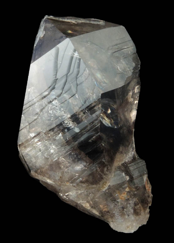 Quartz var. Smoky Quartz from Mount Marie Quarry, 7.5 km southeast of Paris Hill, Oxford County, Maine