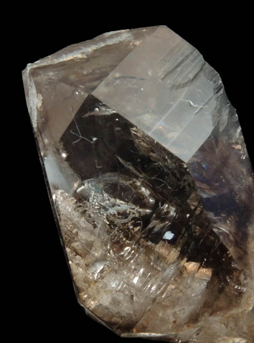 Quartz var. Smoky Quartz from Mount Marie Quarry, 7.5 km southeast of Paris Hill, Oxford County, Maine