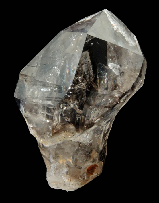 Quartz var. Smoky Quartz from Mount Marie Quarry, 7.5 km southeast of Paris Hill, Oxford County, Maine