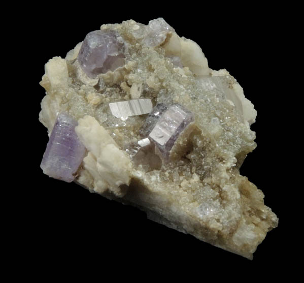 Fluorapatite (Hebron-style crystals) with Cookeite from Mount Rubellite, Hebron, Oxford County, Maine (Type Locality for Cookeite)