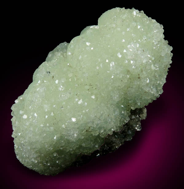 Apophyllite on Prehnite from State Pit, Millington Quarry, Bernards Township, Somerset County, New Jersey