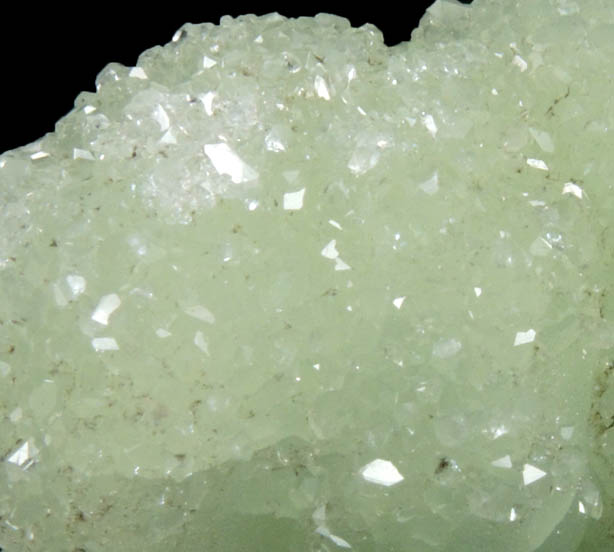Apophyllite on Prehnite from State Pit, Millington Quarry, Bernards Township, Somerset County, New Jersey