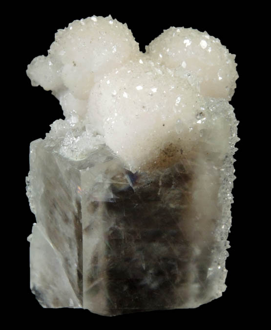 Apophyllite on Pectolite over Calcite from Millington Quarry, Bernards Township, Somerset County, New Jersey