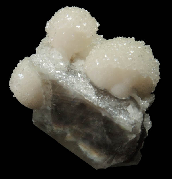 Apophyllite on Pectolite over Calcite from Millington Quarry, Bernards Township, Somerset County, New Jersey