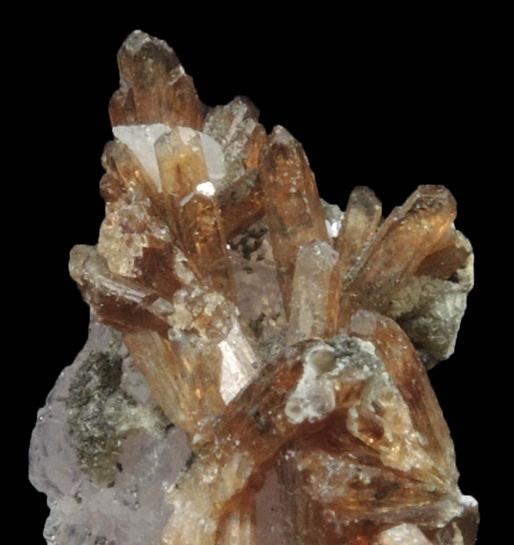 Zanazziite and Eosphorite over Rose Quartz crystals from Lavra da Ilha, Taquaral, Jequitinhonha River, Minas Gerais, Brazil (Type Locality for Zanazziite)