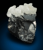 Calcite on Polybasite from Guanajuato Silver Mining District, Guanajuato, Mexico