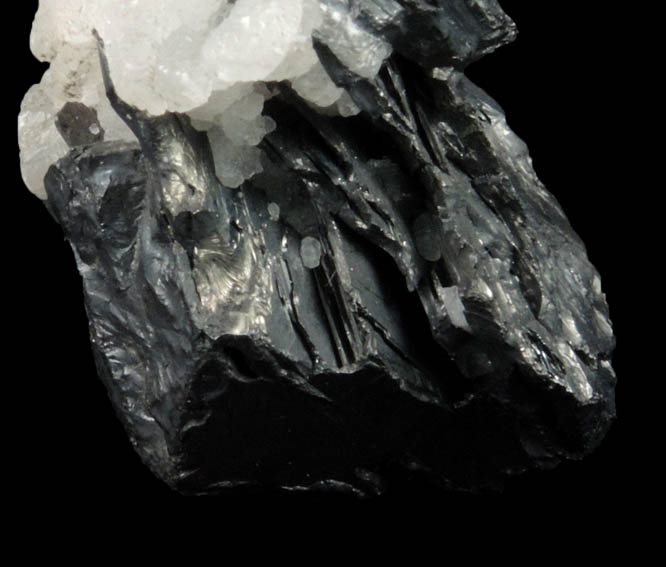 Calcite on Polybasite from Guanajuato Silver Mining District, Guanajuato, Mexico