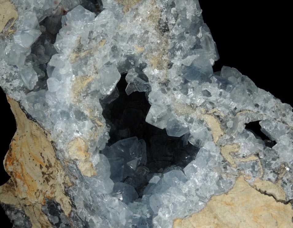 Celestine from Meckley's Quarry, 1.2 km south of Mandata, Northumberland County, Pennsylvania