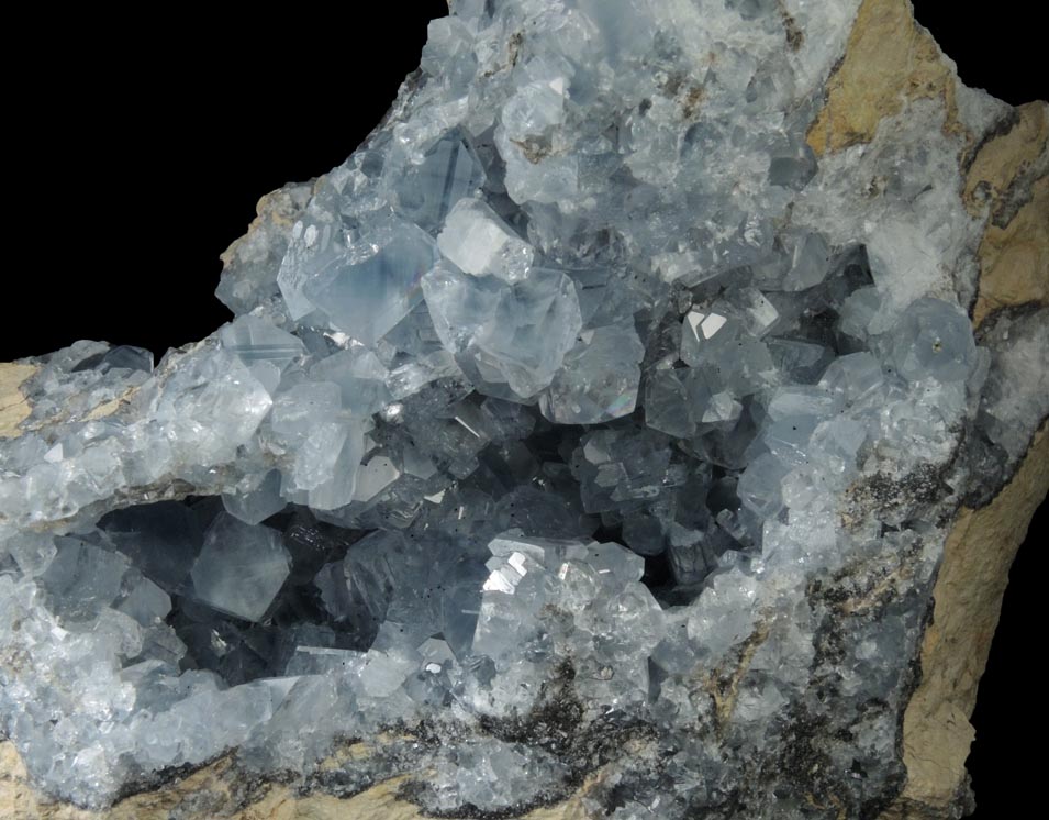 Celestine from Meckley's Quarry, 1.2 km south of Mandata, Northumberland County, Pennsylvania