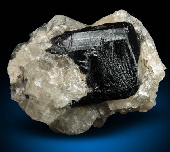 Schorl Tourmaline in Quartz from Mount Mica Quarry, Paris, Oxford County, Maine