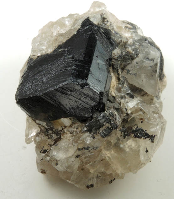 Schorl Tourmaline in Quartz from Mount Mica Quarry, Paris, Oxford County, Maine