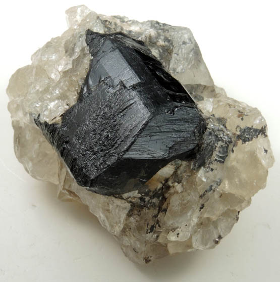 Schorl Tourmaline in Quartz from Mount Mica Quarry, Paris, Oxford County, Maine