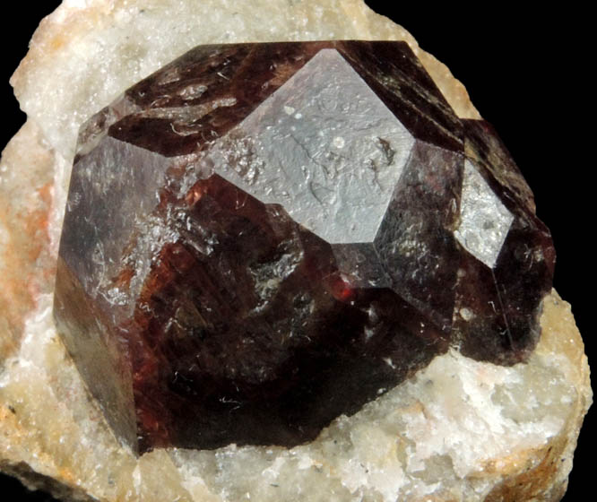 Almandine Garnet in Quartz nodule from Serrote Redondo, near Pedra Lavrada, Paraiba, Brazil