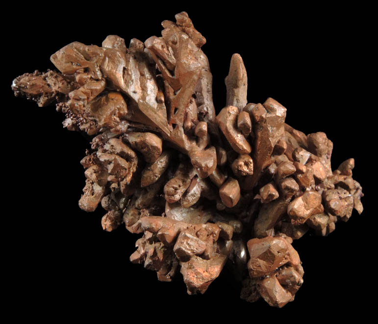 Copper (naturally crystallized native copper) from Calumet, Keweenaw Peninsula Copper District, Houghton County, Michigan