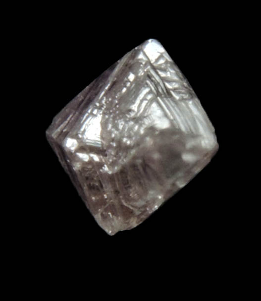 Diamond (0.20 carat pink-gray octahedral crystal) from Argyle Mine, Kimberley, Western Australia, Australia