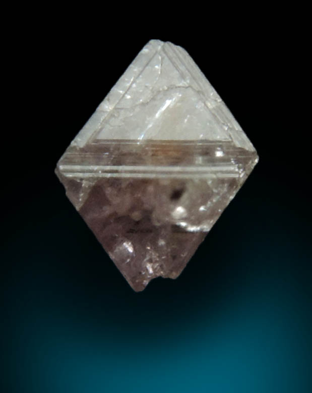 Diamond (0.35 carat pink-gray octahedral crystal) from Argyle Mine, Kimberley, Western Australia, Australia