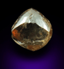 Diamond (2.33 carat sherry-colored tetrahexahedral uncut diamond) from Vaal River Mining District, Northern Cape Province, South Africa