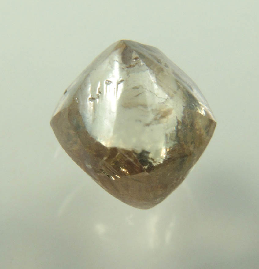 Diamond (2.33 carat sherry-colored tetrahexahedral uncut diamond) from Vaal River Mining District, Northern Cape Province, South Africa