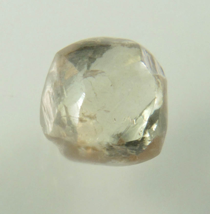 Diamond (2.33 carat sherry-colored tetrahexahedral uncut diamond) from Vaal River Mining District, Northern Cape Province, South Africa