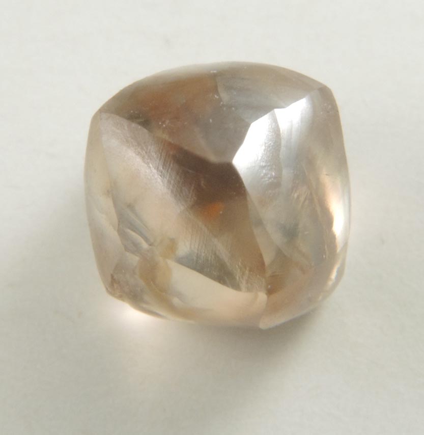 Diamond (2.20 carat brown tetrahexahedral crystal) from Vaal River Mining District, Northern Cape Province, South Africa