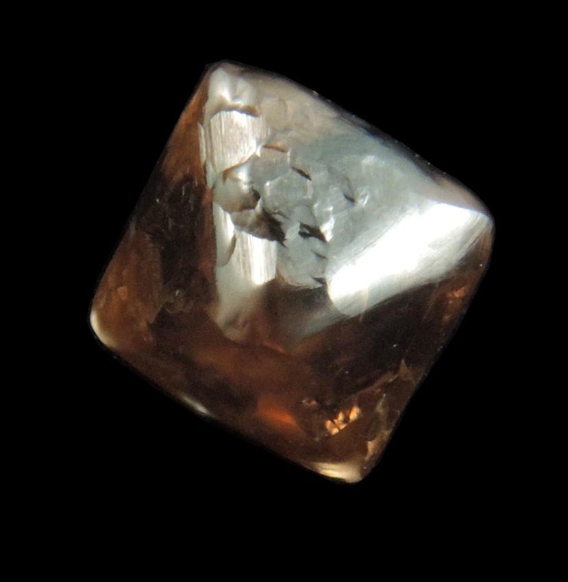 Diamond (2.16 carat brown octahedral rough diamond) from Argyle Mine, Kimberley, Western Australia, Australia