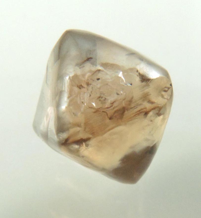 Diamond (2.16 carat brown octahedral rough diamond) from Argyle Mine, Kimberley, Western Australia, Australia