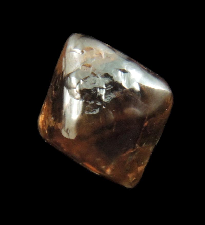 Diamond (2.16 carat brown octahedral rough diamond) from Argyle Mine, Kimberley, Western Australia, Australia