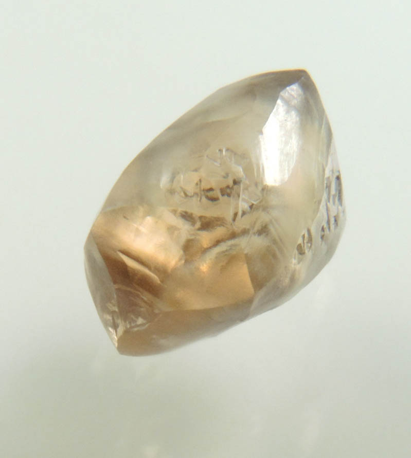 Diamond (2 carat brown asymmetric octahedral crystal) from Argyle Mine, Kimberley, Western Australia, Australia